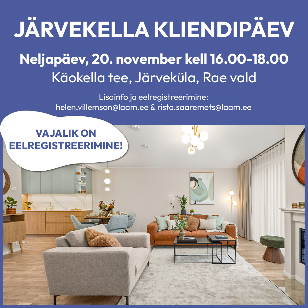Järvekella KLIENDIPÄEV: Neljapäev, 20. november kell 16.00-18.00